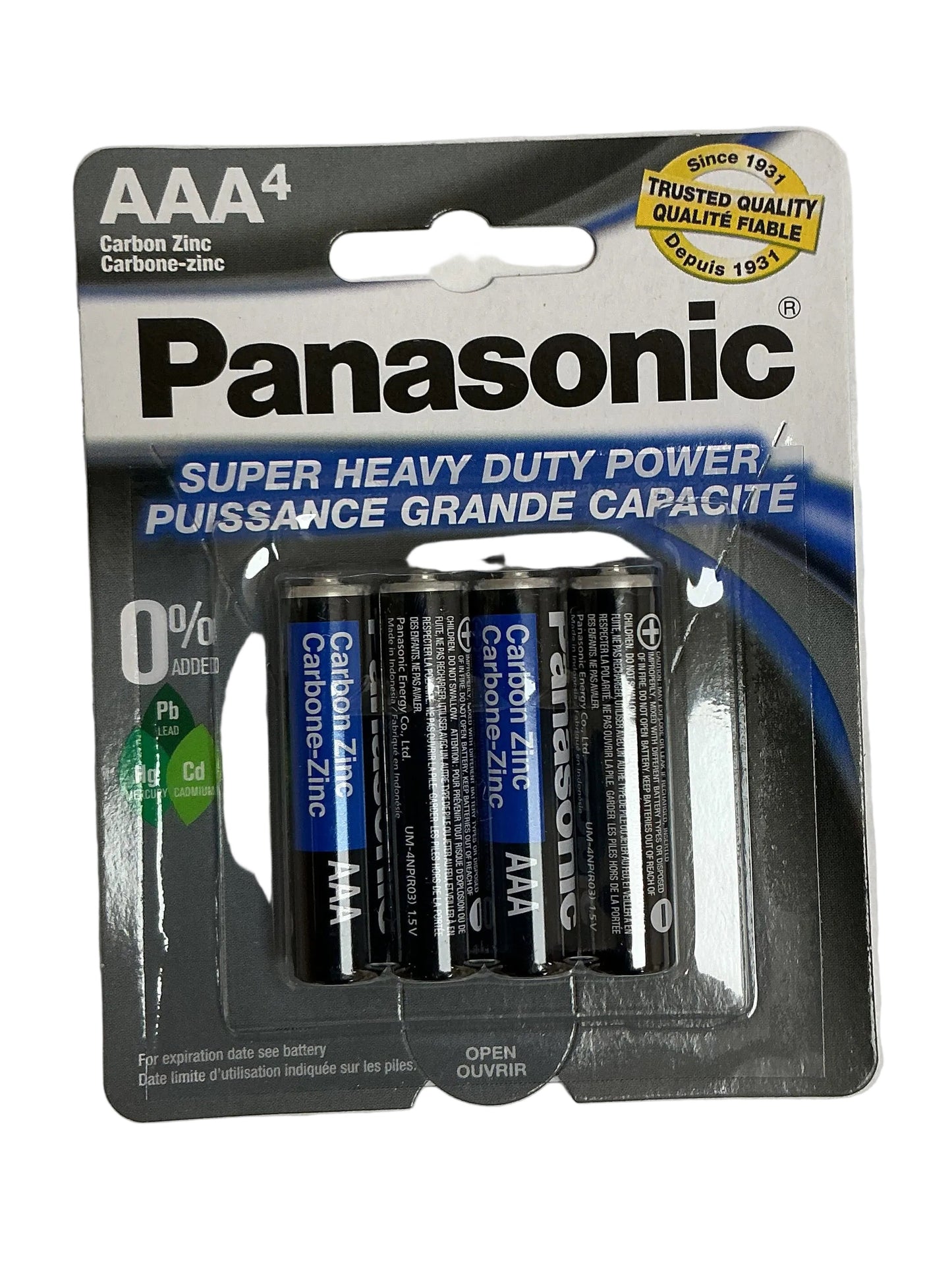 PANASONIC HEAVY DUTY AAA 4/PK -(4-12pk) -48/cs