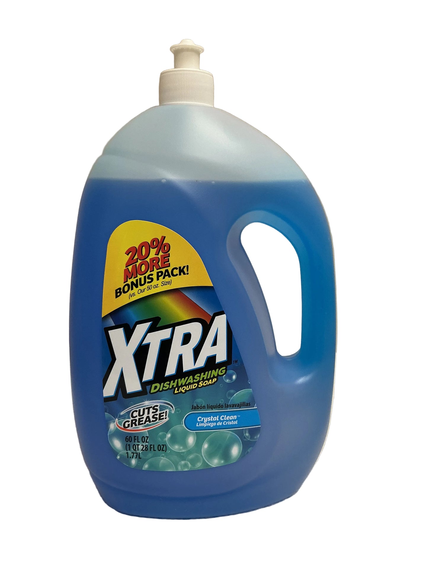 Xtra Dish Liquid 60oz-Crystal Clean -6/cs
