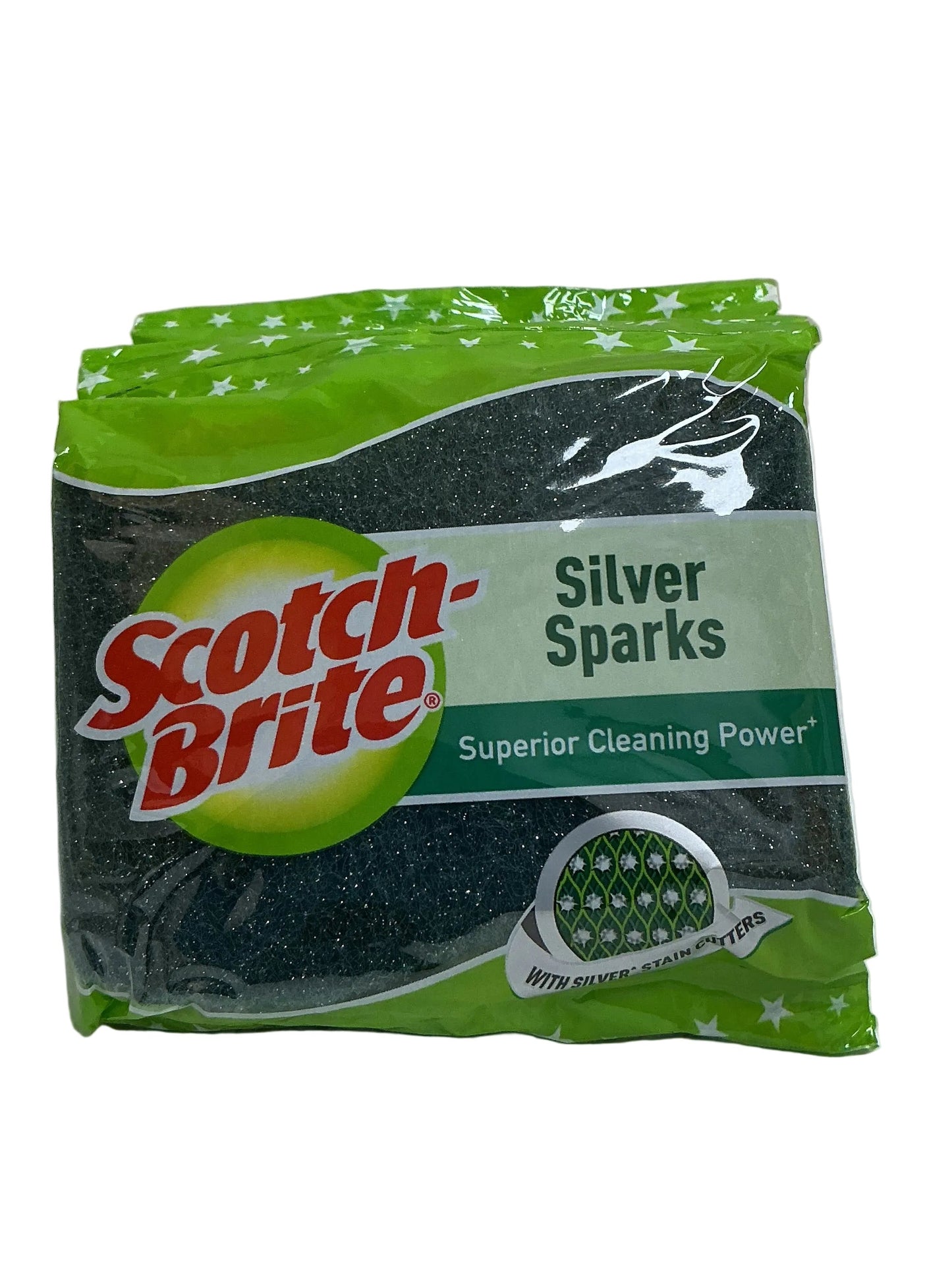 3M SCOTCH BRITE SILVER SPARKS SUPERIOR (64-6/pk) - 384/cs