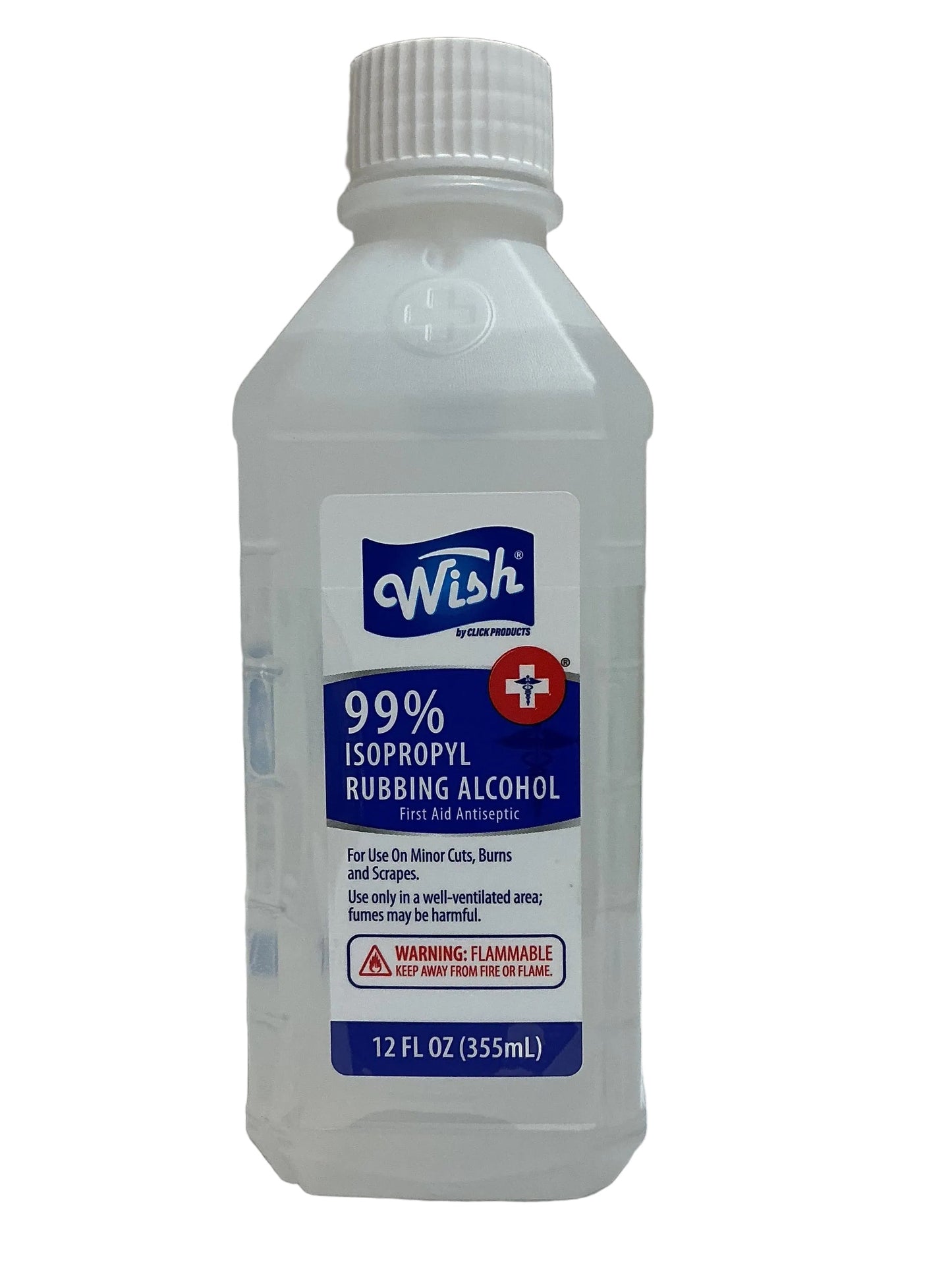 Wish 99% Alcohol 12oz-Clear 99% -12/cs