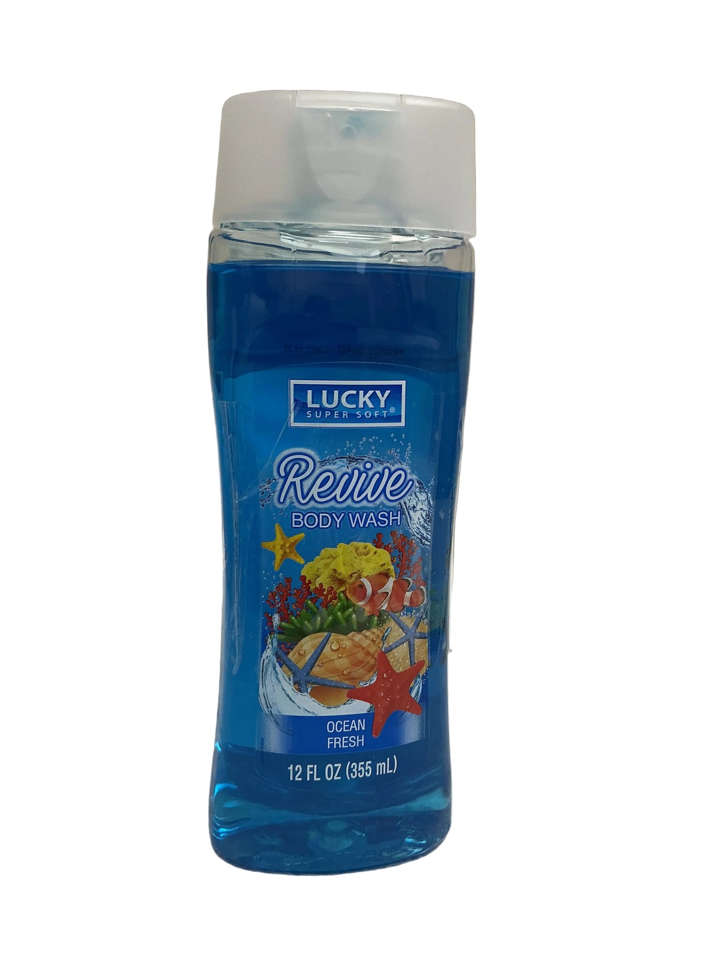 Lucky Body Wash 12oz- Ocean Fresh Blue -12/cs