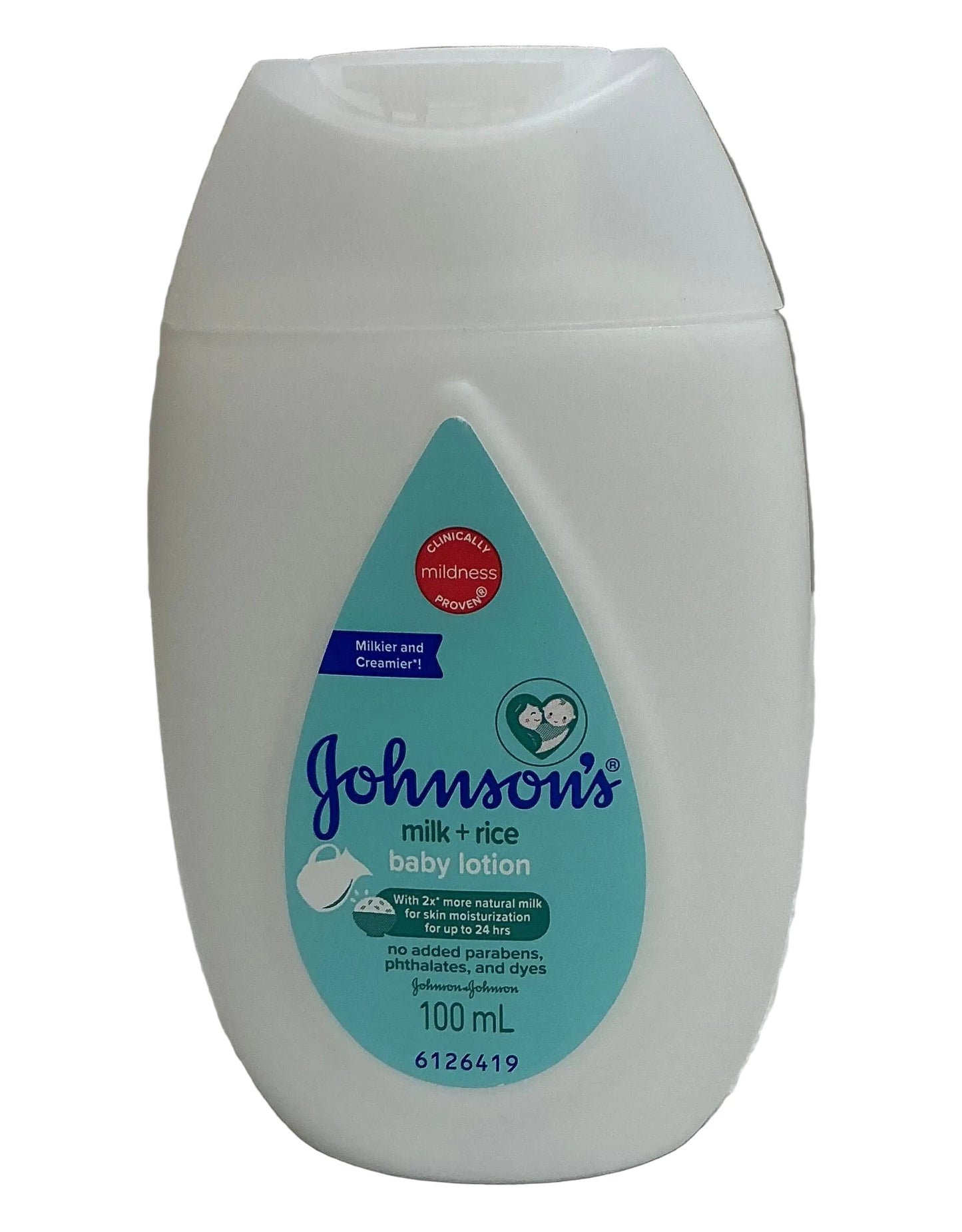 Johnsons Baby Lotion 100mL - MILK & RICE -(8/6PK) -48/cs