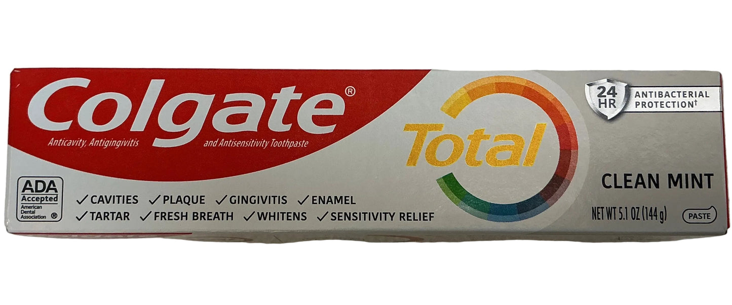 Colgate Total Clean Mint Paste Toothpaste, 5.1 OZ -(4/6pk)-24/cs
