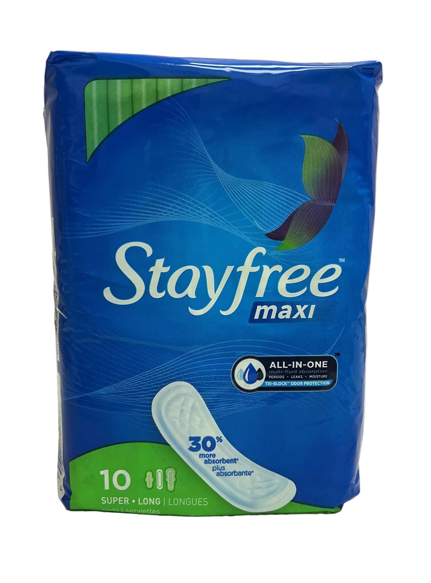 STAYFREE Maxi Pads 12/10ct Super - 12/cs