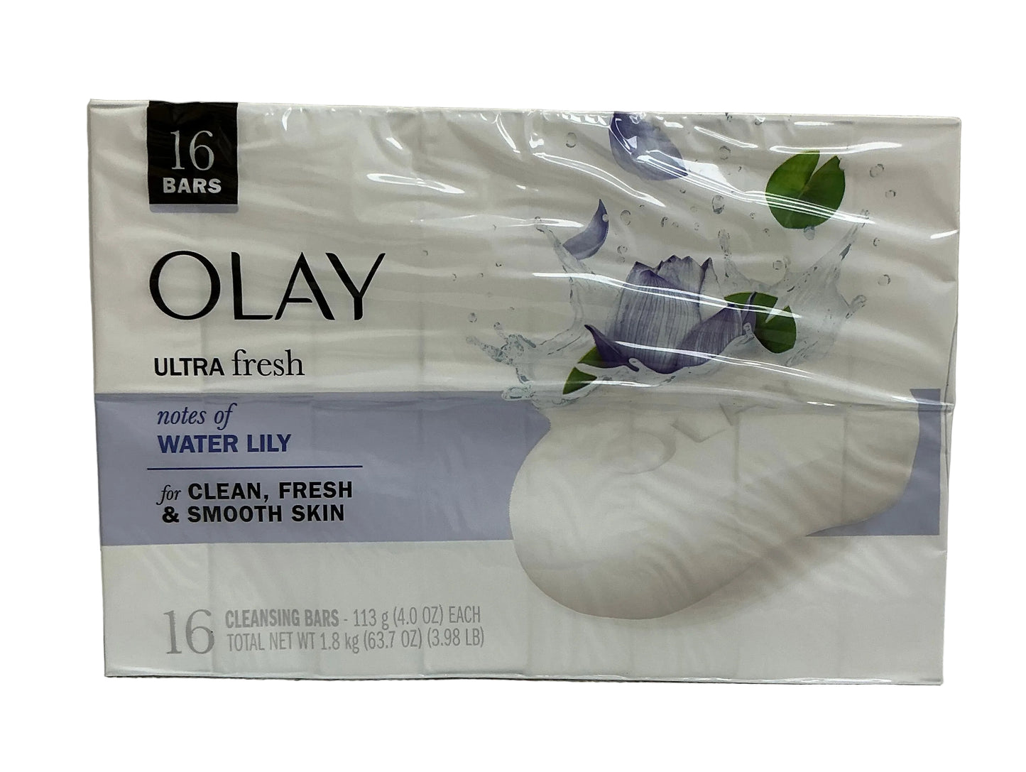 Olay Ultra Fresh Cleansing Bar Soap, Water Lily, 4OZ -(4/16pk)cs