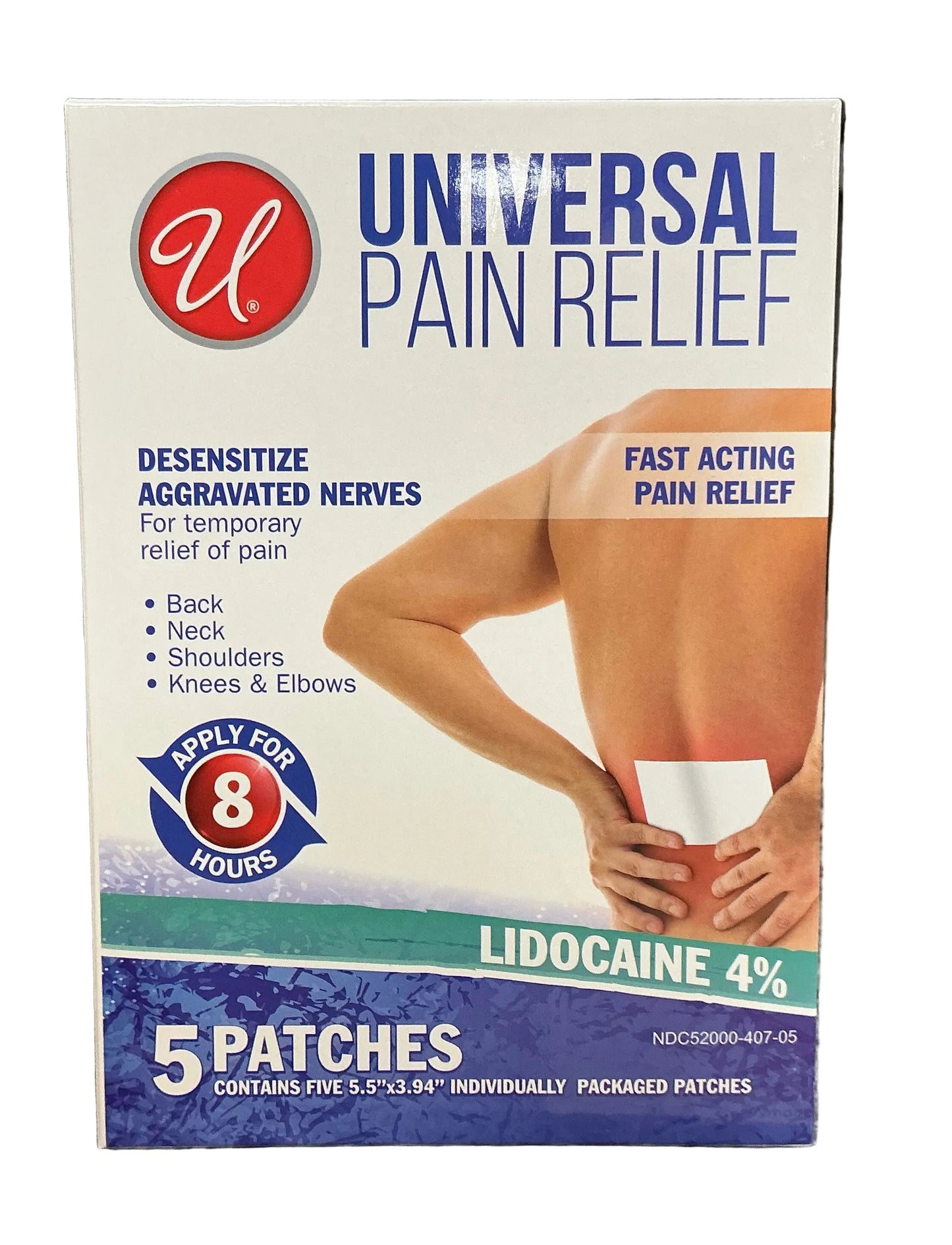 U 5ct Pain Relief Patch -12/cs