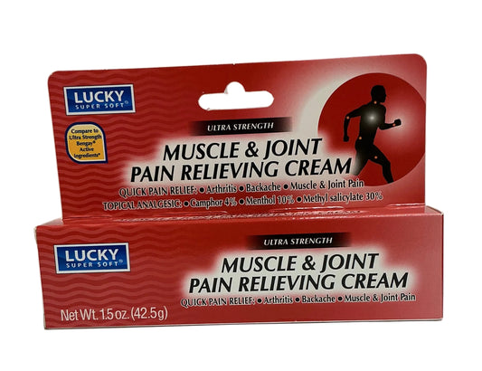 Lucky Muscle & Joint Pain Relieving Cream 1.5oz -24/cs