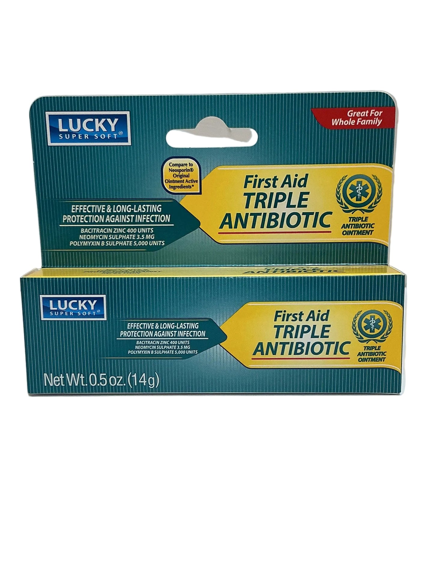 Lucky Primeros Auxilios Triple Antibiótico 0.5oz -24/caja