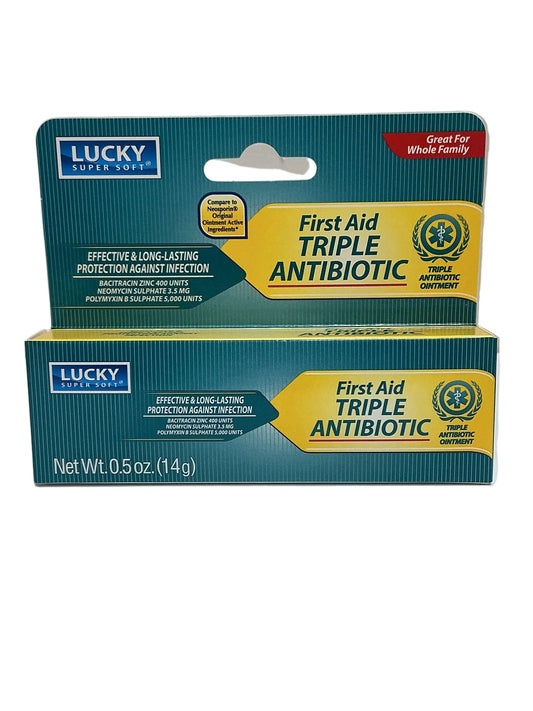Lucky Primeros Auxilios Triple Antibiótico 0.5oz -24/caja