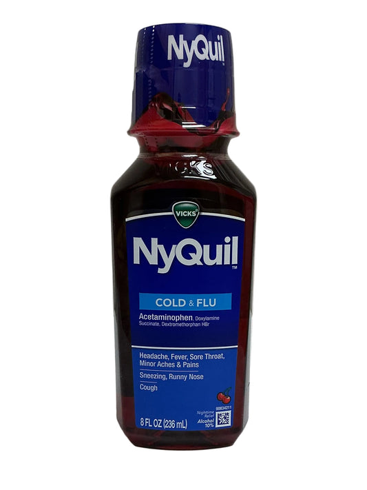 Vicks Nyquil Cherry Liq 8oz - 12/cs