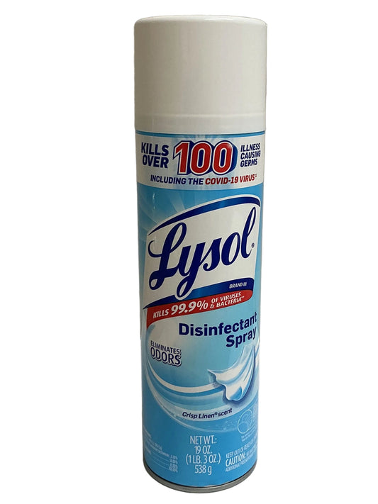 Lysol Disinfectant Spray 19oz - Crisp Linen -12/cs
