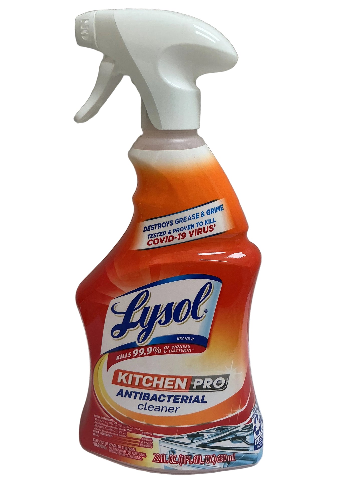 LYSOL KITCHEN PRO ANTIBACTERIAL CLEANER TRIGGER 22 oz - 9/cs