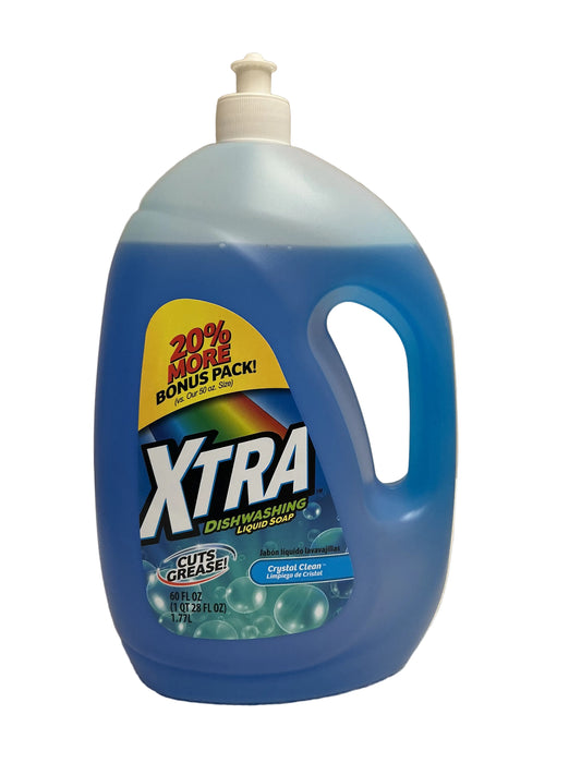 Xtra Dish Liquid 60oz-Crystal Clean -6/cs
