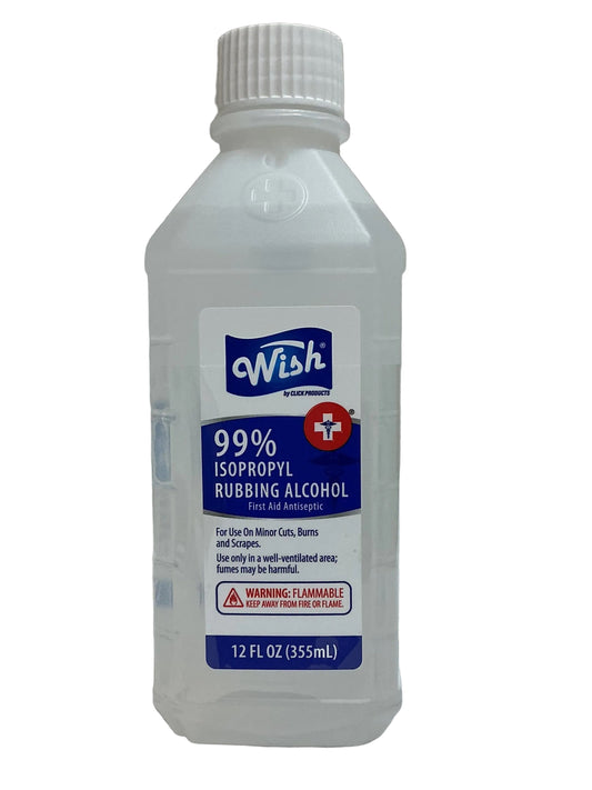 Wish 99% Alcohol 12oz-Clear 99% -12/cs