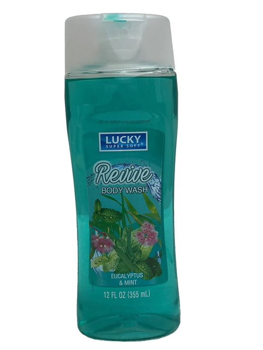 Jabón Corporal Lucky 12oz-Eucalipto y Menta Verde -12/caja