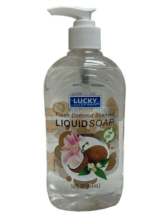 Jabón de Manos Lucky 14oz-Coco -12/caja