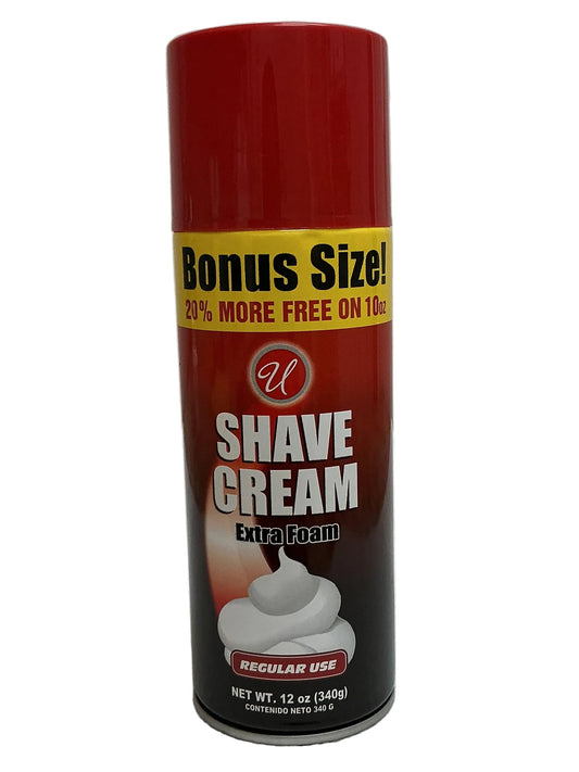 U' Shave Foamy 12oz- Regular -12/cs