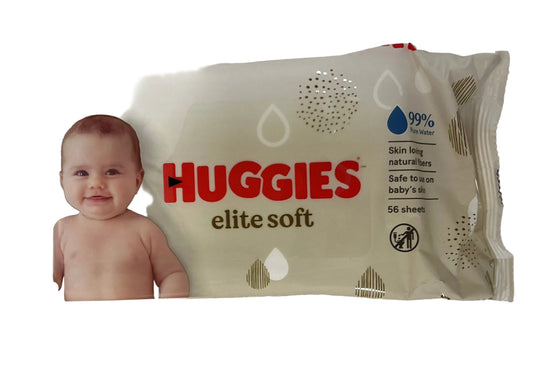 Huggies Baby Wipes 56ct - Elite Soft - 10/cs