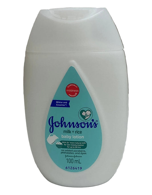 Johnsons Baby Lotion 100mL - MILK & RICE -(8/6PK) -48/cs