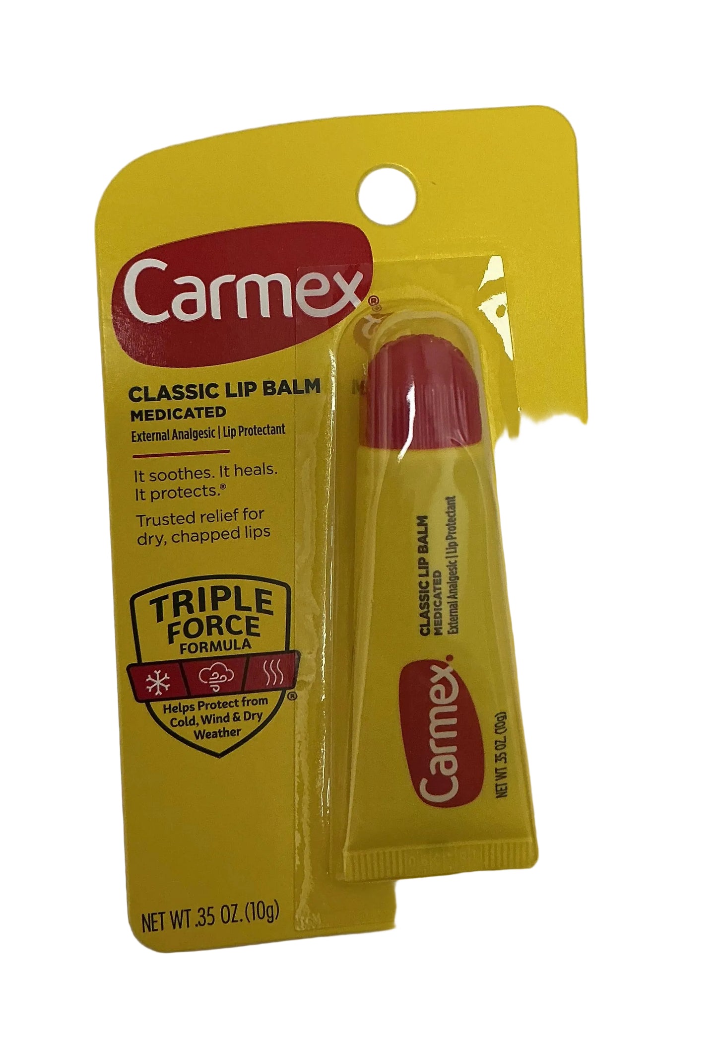 Bálsamo labial Carmex - tubo de 0.35 oz - 12 unidades - exhibidor con tarjeta (12-12PK)cs