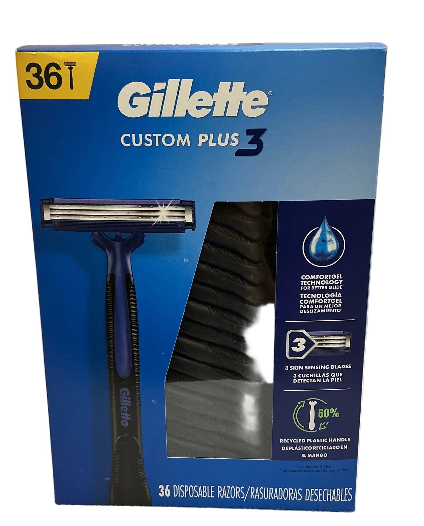 Gillette Custom Plus 3 36ct Razors  (15-36pk)cs