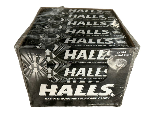 HALLS IMPORT 34GM EXTRA STRONG  (12-20pk)cs