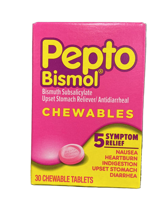 Pepto Bismol Tablets 30ct -(4-6PK) -24/cs