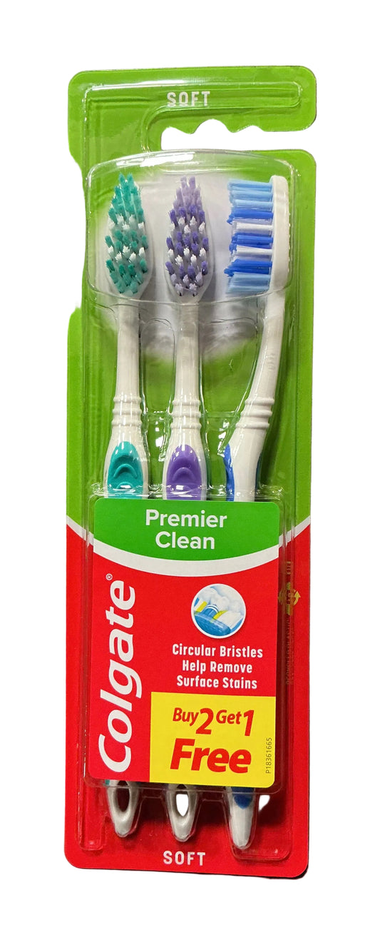 Cepillo de dientes suave Colgate Premier Clean, (40/paquete de 6)cajas