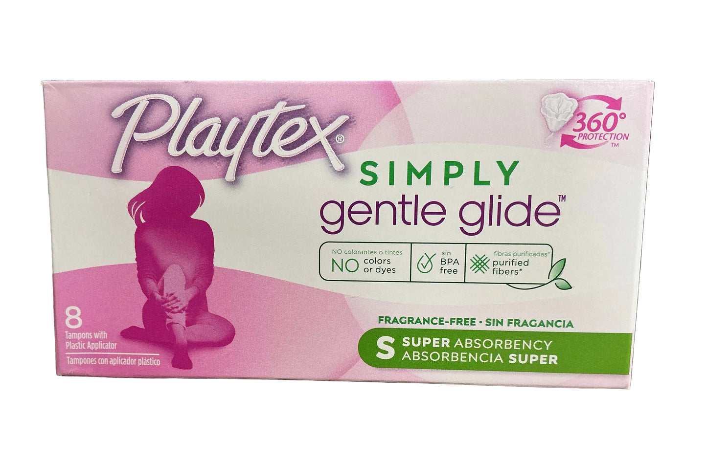PLAYTEX Tampones Simply Gentle Glide 72/8u. - Súper Sin Perfume -(6/12unidades/paquete)72/caja